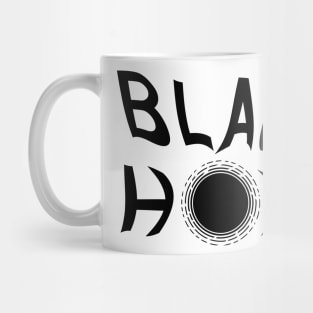 Black Hole Lettering Mug